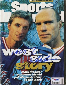 Wayne Gretzky & Mark Messier Dual Signed 1996 Sports Illustrated Magazine